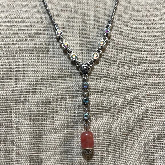 Brighton Jewelry - BRIGHTON Y Drop Swarovski‎ Crystal Jeweled Necklace